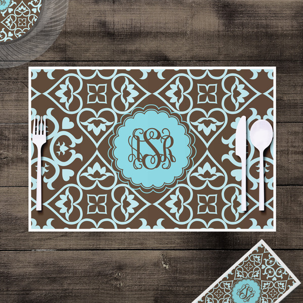 Floral Disposable Paper Placemat - In Context