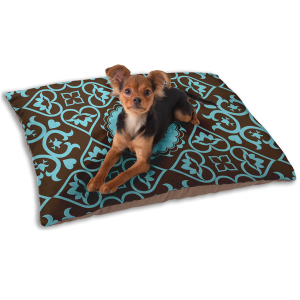 Custom Floral Dog Bed - Small w/ Monogram