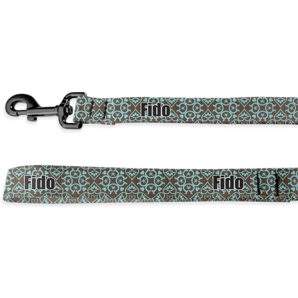 Custom Floral Deluxe Dog Leash - 4 ft (Personalized)