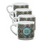 Floral Double Shot Espresso Mugs - Set of 4 Front