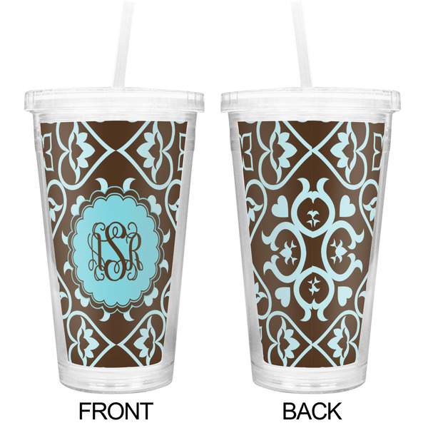 Floral Double Wall Tumbler with Straw - Approval