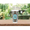 Floral Double Wall Tumbler with Straw Lifestyle