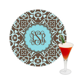 Floral Printed Drink Topper -  2.5" (Personalized)