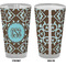 Floral Pint Glass - Full Color - Front & Back Views
