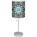 Floral 7" Drum Lamp with Shade Polyester (Personalized)