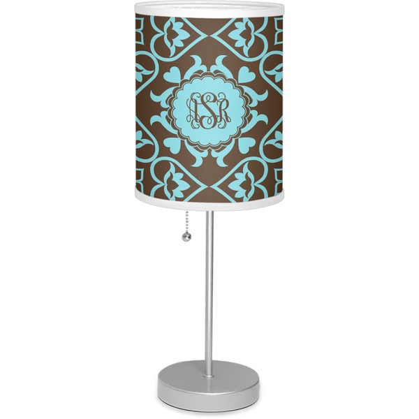 Custom Floral 7" Drum Lamp with Shade Polyester (Personalized)