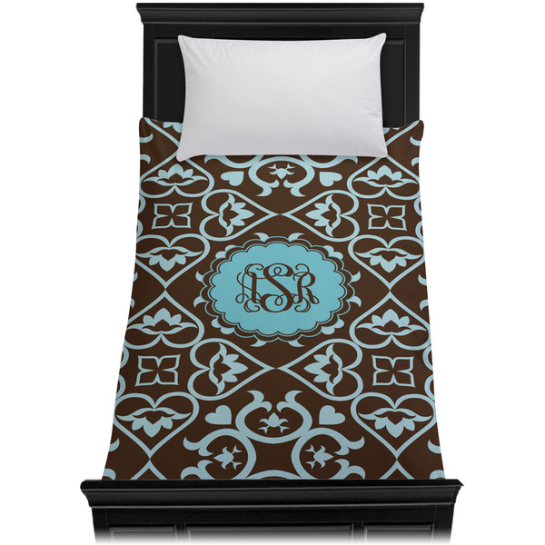 Floral Duvet Cover - Twin - On Bed - No Prop