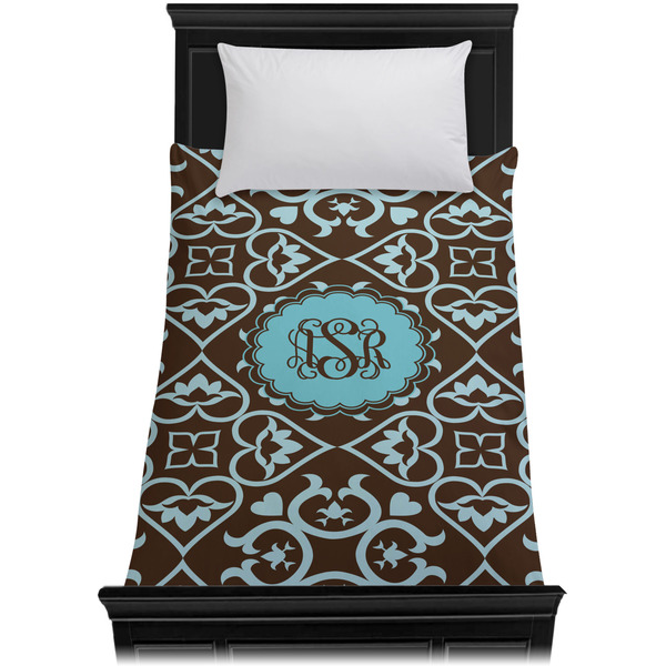 Floral Duvet Cover - Twin XL - On Bed - No Prop