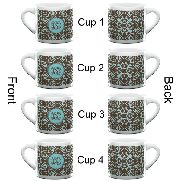 Floral Espresso Cup - 6oz (Double Shot Set of 4) APPROVAL