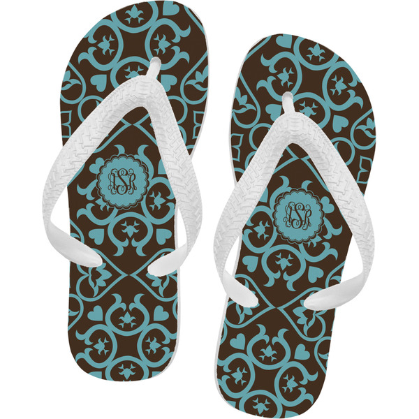 Custom Floral Flip Flops - XSmall (Personalized)