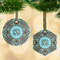 Floral Frosted Glass Ornament - MAIN PARENT