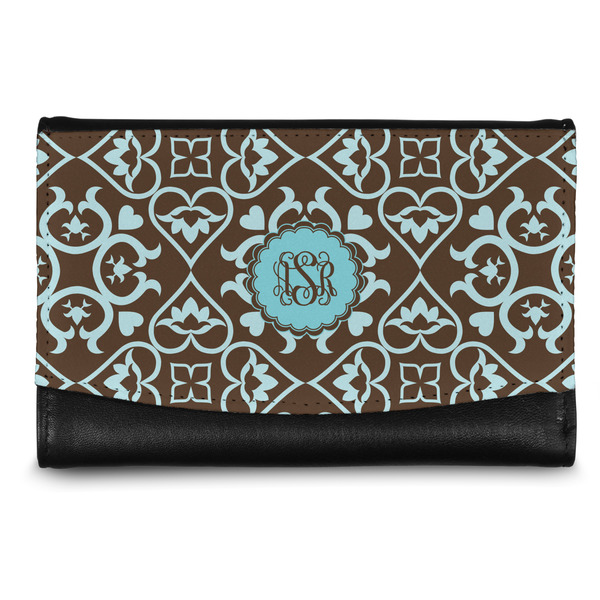 Custom Floral Genuine Leather Women's Wallet - Small (Personalized)