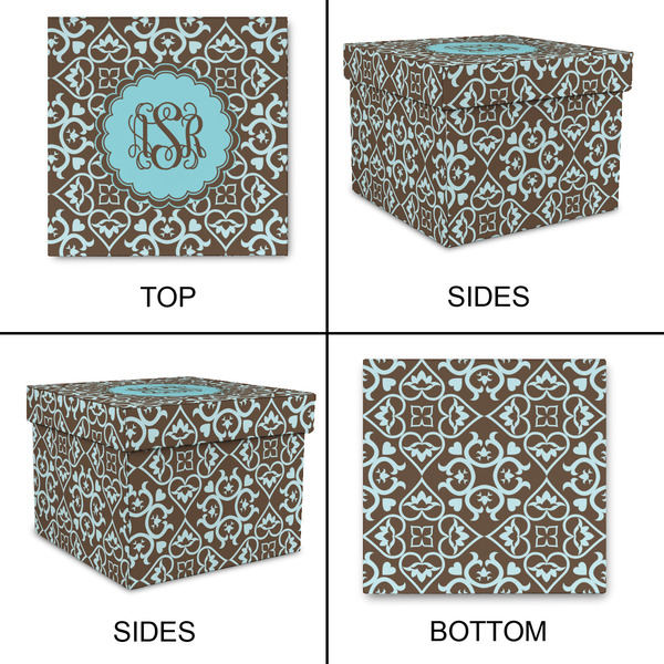 Floral Gift Boxes with Lid - Canvas Wrapped - Large - Approval