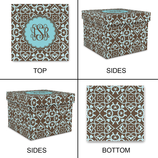 Floral Gift Boxes with Lid - Canvas Wrapped - Medium - Approval