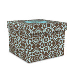 Floral Gift Box with Lid - Canvas Wrapped - Medium (Personalized)