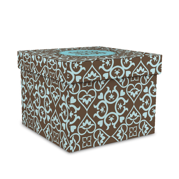 Custom Floral Gift Box with Lid - Canvas Wrapped - Medium (Personalized)