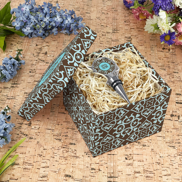 Floral Gift Boxes with Lid - Canvas Wrapped - Medium - In Context