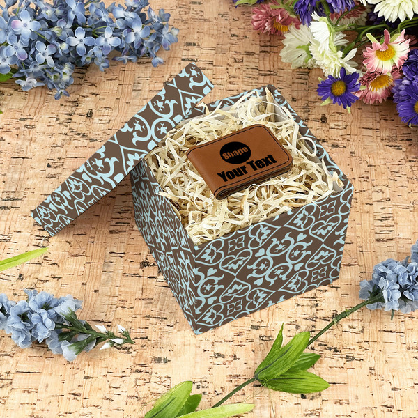 Floral Gift Boxes with Lid - Canvas Wrapped - Small - In Context