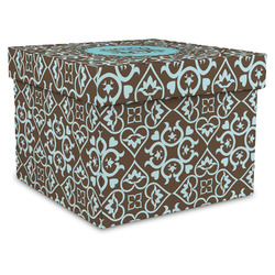 Floral Gift Box with Lid - Canvas Wrapped - X-Large (Personalized)