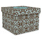 Floral Gift Boxes with Lid - Canvas Wrapped - X-Large - Front/Main