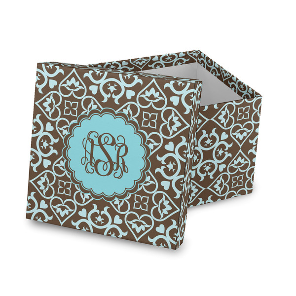 Custom Floral Gift Box with Lid - Canvas Wrapped (Personalized)