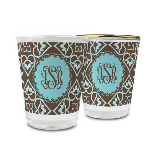 Custom Floral Glass Shot Glass - 1.5 oz (Personalized)