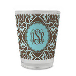 Floral Glass Shot Glass - 1.5 oz - Set of 4 (Personalized)