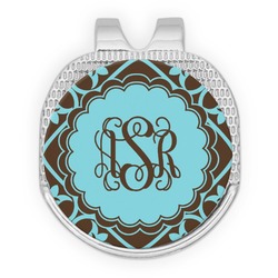 Floral Golf Ball Marker - Hat Clip - Silver