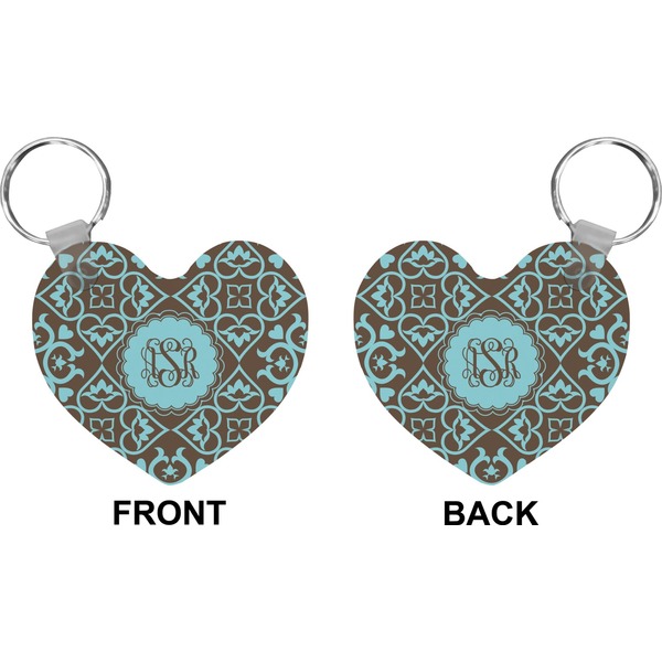 Floral Heart Keychain (Front + Back)