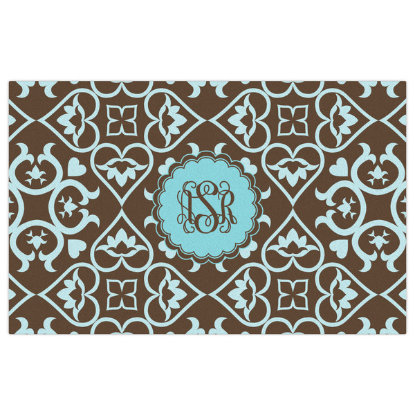 Floral Indoor / Outdoor Rug - 5'x8' - Front Flat