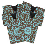 Floral Jersey Bottle Cooler - Set of 4 (Personalized)