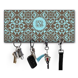 Floral Key Hanger w/ 4 Hooks w/ Monogram
