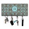 Floral Key Hanger w/ 4 Hooks w/ Monogram