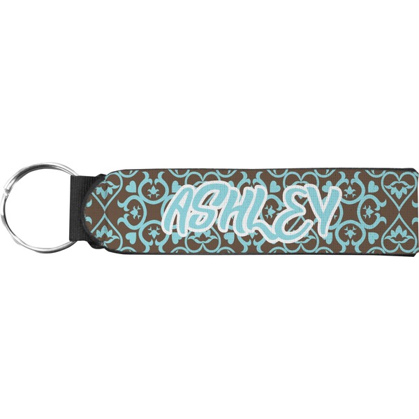 Custom Floral Neoprene Keychain Fob (Personalized)