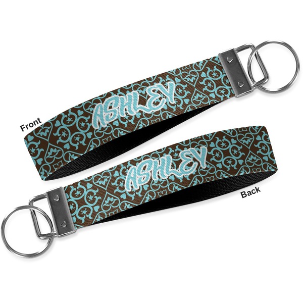 Floral Key-chain - Metal and Nylon - Front and Back