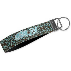 Floral Webbing Keychain Fob - Large (Personalized)