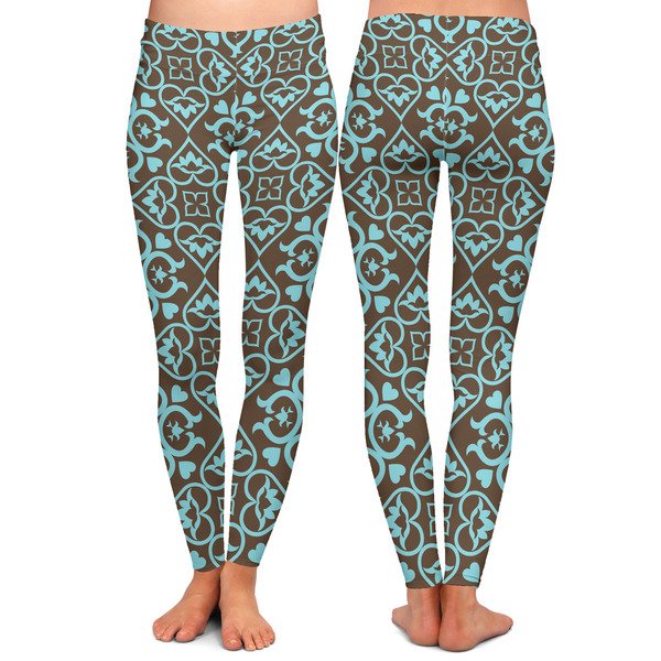 Floral Ladies Leggings - Front and Back