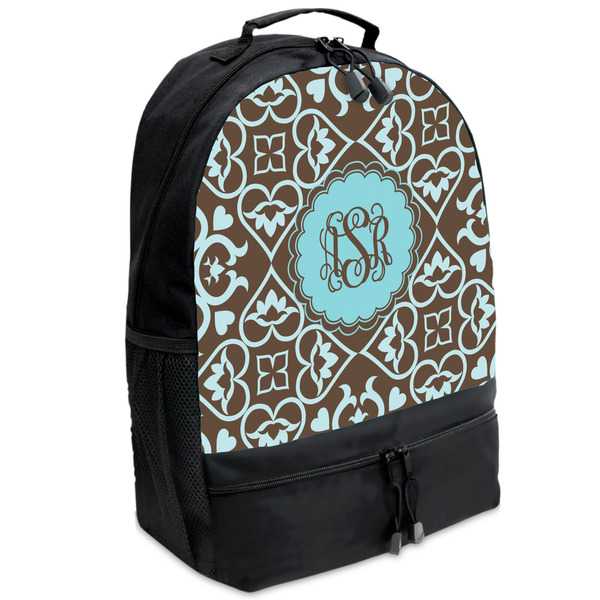 Custom Floral Backpacks - Black (Personalized)