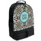 Floral Large Backpack - Black - Angled View