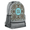 Floral Large Backpack - Gray - Angled View
