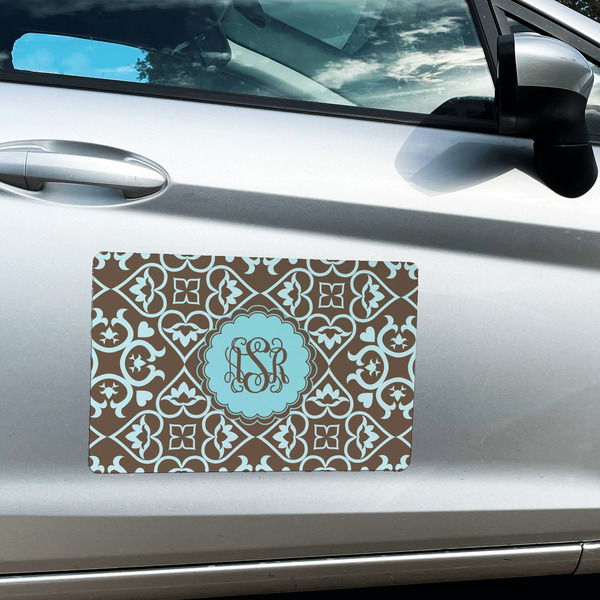 Floral Large Rectangle Car Magnets- In Context