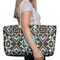 Floral Large Rope Tote Bag - In Context View