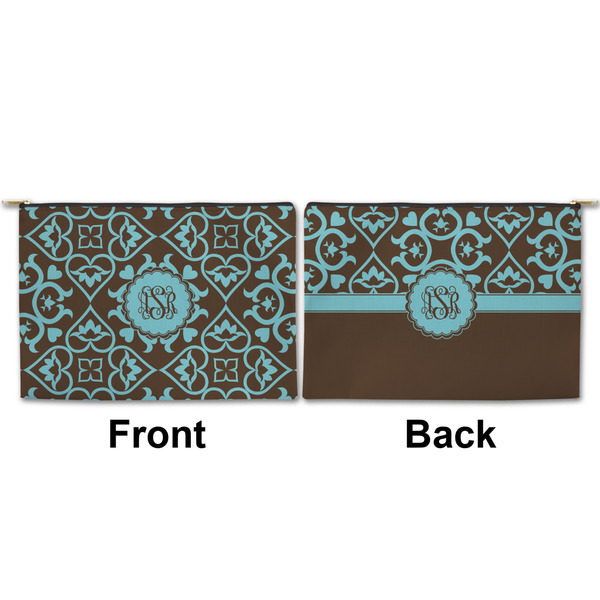 Floral Large Zipper Pouch Approval (Front and Back)