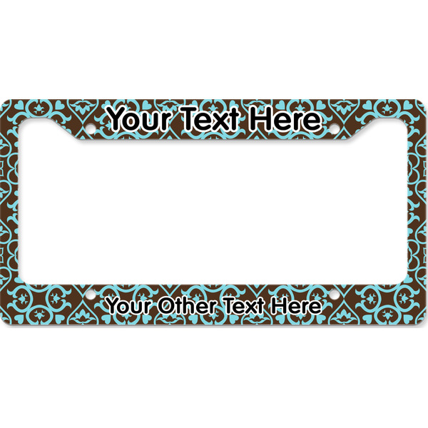 Custom Floral License Plate Frame - Style B (Personalized)