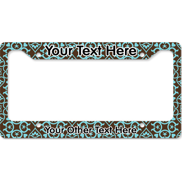 Custom Floral License Plate Frame - Style B (Personalized)
