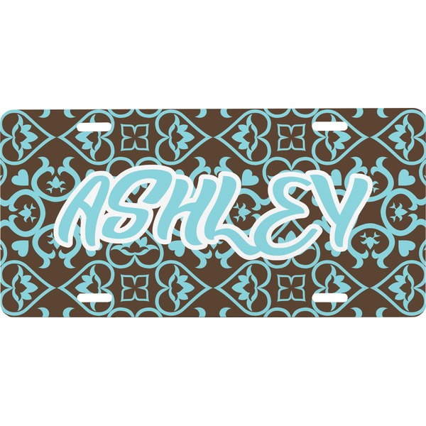 Custom Floral Front License Plate (Personalized)