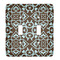 Teal & Brown Floral Light Switch Cover (2 Toggle Plate)