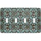 Floral Light Switch Cover (4 Toggle Plate)