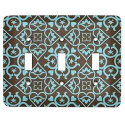 Floral Light Switch Cover (3 Toggle Plate)