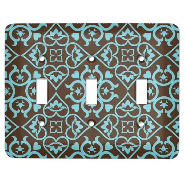 Custom Floral Light Switch Cover (3 Toggle Plate)